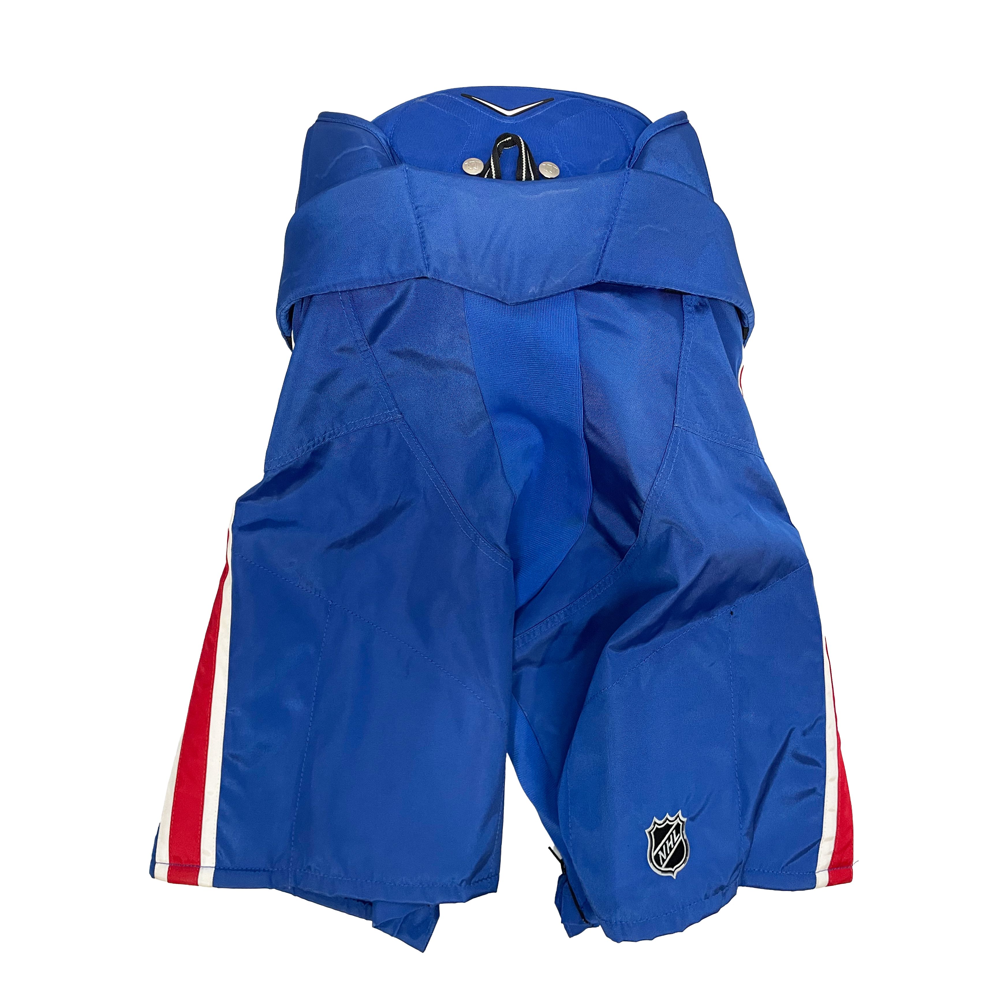 Warrior Covert - Pantalon de hockey Pro Stock de la LNH d'occasion - Canadiens de Montréal (bleu/blanc/rouge)